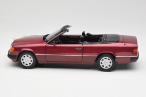 Mercedes 300CE-24 A124 Cabriolet Almandine Punainen Metallic Norev 1:18 B66040616 Metalli — kuva 4 / 8