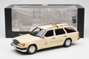 Mercedes 300D S124 T-Model Vaalea Norsunluu Taxi Jälleenmyyjäpainos Norev 1:18 B66040702 Metalli