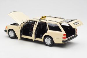Mercedes 300D S124 T-Model Vaalea Norsunluu Taxi Jälleenmyyjäpainos Norev 1:18 B66040702 Metalli — kuva 5 / 8