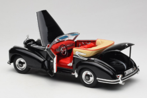 Mercedes 300S W188 Roadster Musta Welly 1:18 801-3271398 Metalli — kuva 5 / 8