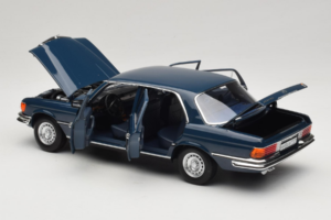 Mercedes 350 SEL W116 Hansa Blue Norev 1:18 183976 Metalli — kuva 5 / 8