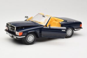 Mercedes 350 SL R107 Tummansinen Sun Star 1:18 MB003 Metalli — kuva 2 / 8