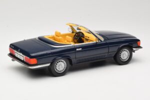 Mercedes 350 SL R107 Tummansinen Sun Star 1:18 MB003 Metalli — kuva 3 / 8