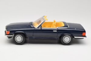 Mercedes 350 SL R107 Tummansinen Sun Star 1:18 MB003 Metalli — kuva 4 / 8