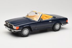 Mercedes 350 SL R107 Tummansinen Sun Star 1:18 MB003 Metalli
