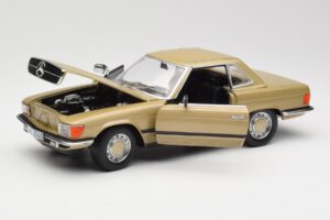 Mercedes 350 SL R107 Kulta Sun Star 1:18 MB004 Metalli — kuva 2 / 8