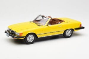 Mercedes 450SL R107 Keltainen US Version Norev 1:18 183727 Metalli