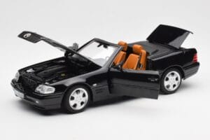 Mercedes SL 500 R129 Musta Norev 1:18 183750 Metalli — kuva 2 / 10