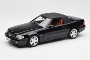Mercedes SL 500 R129 Musta Norev 1:18 183750 Metalli — kuva 3 / 10