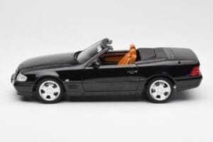 Mercedes SL 500 R129 Musta Norev 1:18 183750 Metalli — kuva 5 / 10
