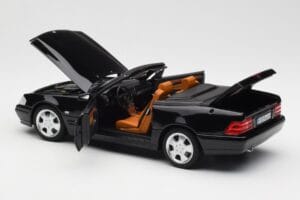 Mercedes SL 500 R129 Musta Norev 1:18 183750 Metalli — kuva 7 / 10