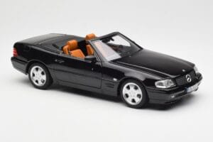 Mercedes SL 500 R129 Musta Norev 1:18 183750 Metalli — kuva 8 / 10