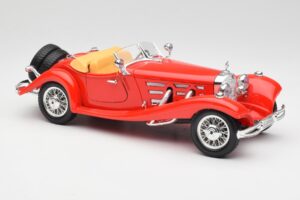 Mercedes 500K Roadster Punainen Bburago 1:18 3020 Metalli — kuva 6 / 8
