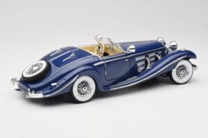 Mercedes 500K Special Roadster Sininen Maisto 1:18 56059 Metalli — kuva 3 / 8