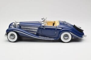 Mercedes 500K Special Roadster Sininen Maisto 1:18 56059 Metalli — kuva 4 / 8