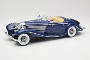 Mercedes 500K Special Roadster Sininen Maisto 1:18 56059 Metalli