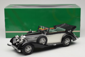 Mercedes 540K Avoauto Musta Hopea Cult Models 1:18 CML184-3 Metalli — kuva 6 / 6