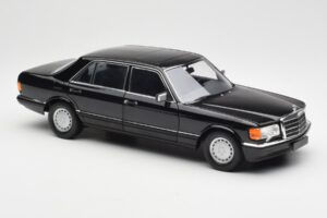 Mercedes 560 SEL W126 Musta Jälleenmyyjäpainos Norev 1:18 B66040599 Metalli — kuva 6 / 8