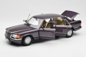 Mercedes 560 SEL W126 Violetti Metallic Norev 1:18 183544 Metalli — kuva 2 / 8