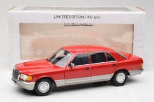 Mercedes 560 SEL W126 Punainen Norev 1:18 183463 Metalli — kuva 8 / 8