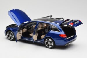 Mercedes C-Class S205 T-Modell Brilliant Sininen Metallic Norev 1:18 B66960257 Metalli — kuva 5 / 8