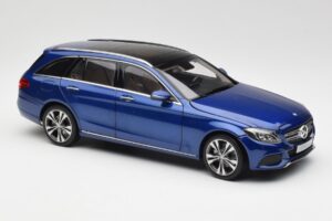 Mercedes C-Class S205 T-Modell Brilliant Sininen Metallic Norev 1:18 B66960257 Metalli — kuva 6 / 8