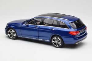 Mercedes C-Class S205 T-Modell Brilliant Sininen Metallic Norev 1:18 B66960257 Metalli — kuva 7 / 8