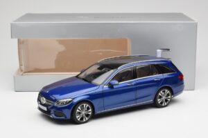 Mercedes C-Class S205 T-Modell Brilliant Sininen Metallic Norev 1:18 B66960257 Metalli — kuva 8 / 8
