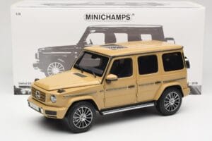 Mercedes G-Class G 500 W463A Solarbeam Yellow Metallic Minichamps 1:18 113037108 Metalli — kuva 8 / 8