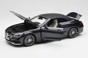 Mercedes S-Class Cabriolet A217 Magnetite Musta Metallic Norev 1:18 B66960354 Metalli — kuva 2 / 8