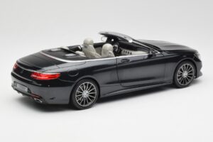 Mercedes S-Class Cabriolet A217 Magnetite Musta Metallic Norev 1:18 B66960354 Metalli — kuva 3 / 8
