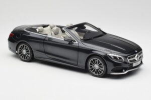 Mercedes S-Class Cabriolet A217 Magnetite Musta Metallic Norev 1:18 B66960354 Metalli — kuva 6 / 8