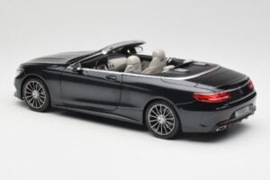Mercedes S-Class Cabriolet A217 Magnetite Musta Metallic Norev 1:18 B66960354 Metalli — kuva 7 / 8