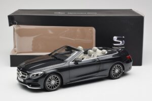 Mercedes S-Class Cabriolet A217 Magnetite Musta Metallic Norev 1:18 B66960354 Metalli — kuva 8 / 8