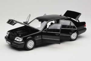 Mercedes S-Class W140 S600 Obsidian Black Metallic Norev 1:18 183045 Metalli — kuva 2 / 8