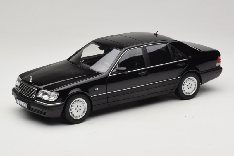 Mercedes S-Class W140 S600 Obsidian Black Metallic Norev 1:18 183045 Metalli