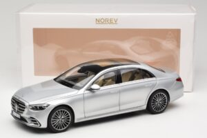 Mercedes S-Class W223 AMG Line Brilliant Silver Norev 1:18 183805 Metalli — kuva 8 / 8