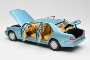 Mercedes S500 W140 Turkoosi Metallic Norev 1:18 183561 Metalli — kuva 5 / 8