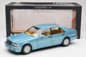 Mercedes S500 W140 Turkoosi Metallic Norev 1:18 183561 Metalli — kuva 8 / 8