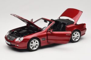 Mercedes SL 500 R230 Red Metallic Rajoitettu Painos Norev 1:18 183841 Metalli — kuva 2 / 8