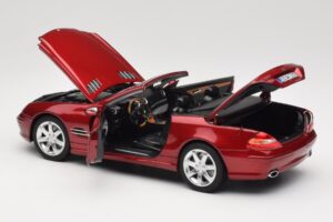 Mercedes SL 500 R230 Red Metallic Rajoitettu Painos Norev 1:18 183841 Metalli — kuva 5 / 8