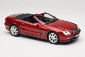 Mercedes SL 500 R230 Red Metallic Rajoitettu Painos Norev 1:18 183841 Metalli — kuva 6 / 8