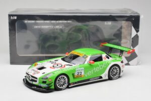 Mercedes AMG SLS C197 GT3 MS Racing #22 V. Sigacev / C. Stoll ADAC GT Masters 2011 Minichamps 1:18 151113102 Metalli — kuva 6 / 6