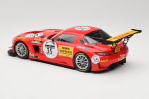 Mercedes SLS AMG GT3 #35 T. Heyer / T. Jager 24 Hours of Spa 2011 Minichamps 1:18 B66960196 Metalli — kuva 5 / 6
