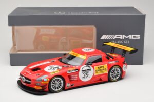 Mercedes SLS AMG GT3 #35 T. Heyer / T. Jager 24 Hours of Spa 2011 Minichamps 1:18 B66960196 Metalli — kuva 6 / 6