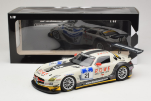 Mercedes SLS AMG GT3 #21 Rowe Racing M. Zehe / M. Hartung ADAC 24h Nurburgring 2012 Minichamps 1:18 151123121 Metalli — kuva 6 / 6