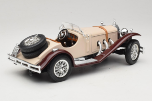 Mercedes SSK Beige & Tummanpunainen Bburago 1:18 3009-M4 Metalli — kuva 2 / 6