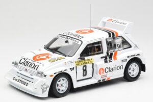 MG Metro 6R4 #8 P. Eklund / D. Whittock Rally Finland 1986 Sun Star 1:18 5536 Metalli