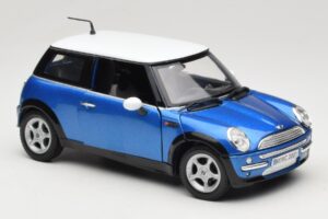 Mini Cooper R50 Sininen Valkoisella Katolla Mondo Motors 1:18 MINI004 Metalli — kuva 6 / 8