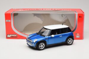 Mini Cooper R50 Sininen Valkoisella Katolla Mondo Motors 1:18 MINI004 Metalli — kuva 8 / 8